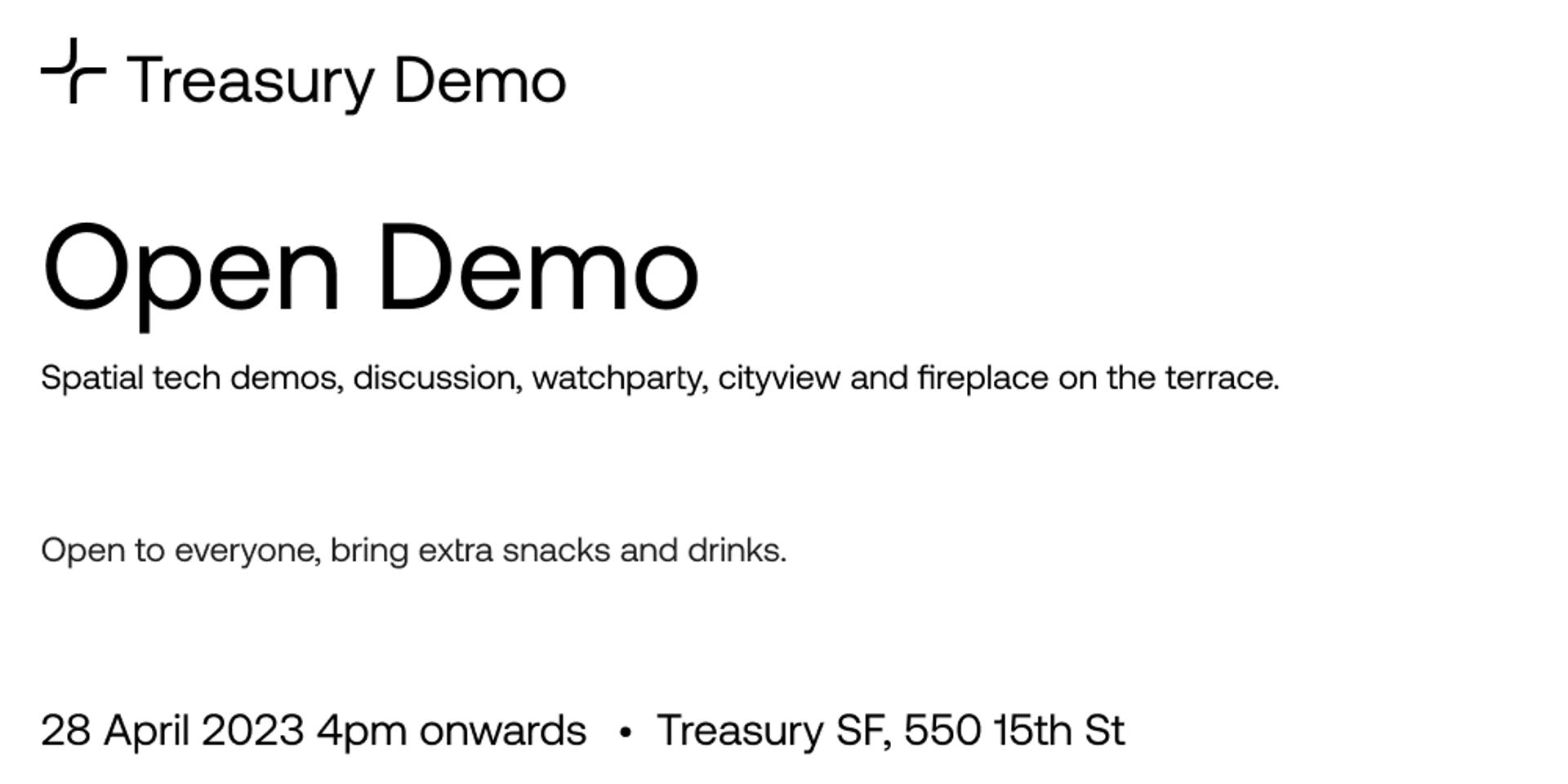 Cover Image for Treasury Open Demo