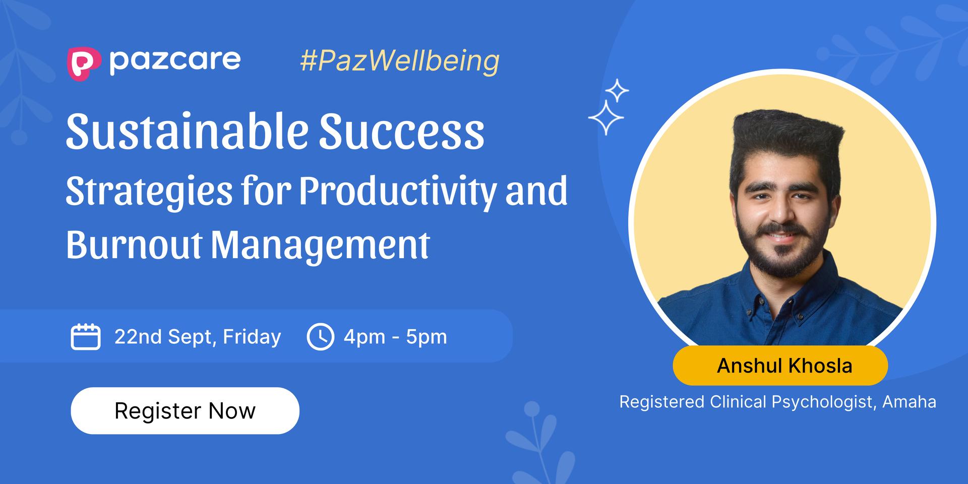 Cover Image for Sustainable Success: Strategies for Productivity and Burnout Management