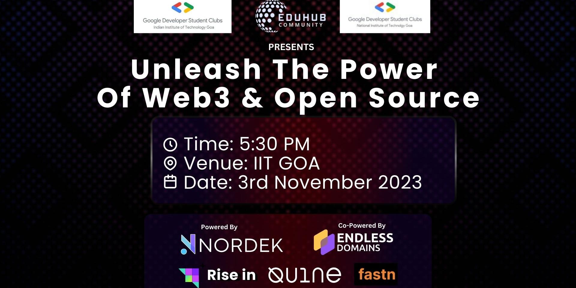 Cover Image for Unleash The Power of Web3 & Open Source -IIT & NIT Goa