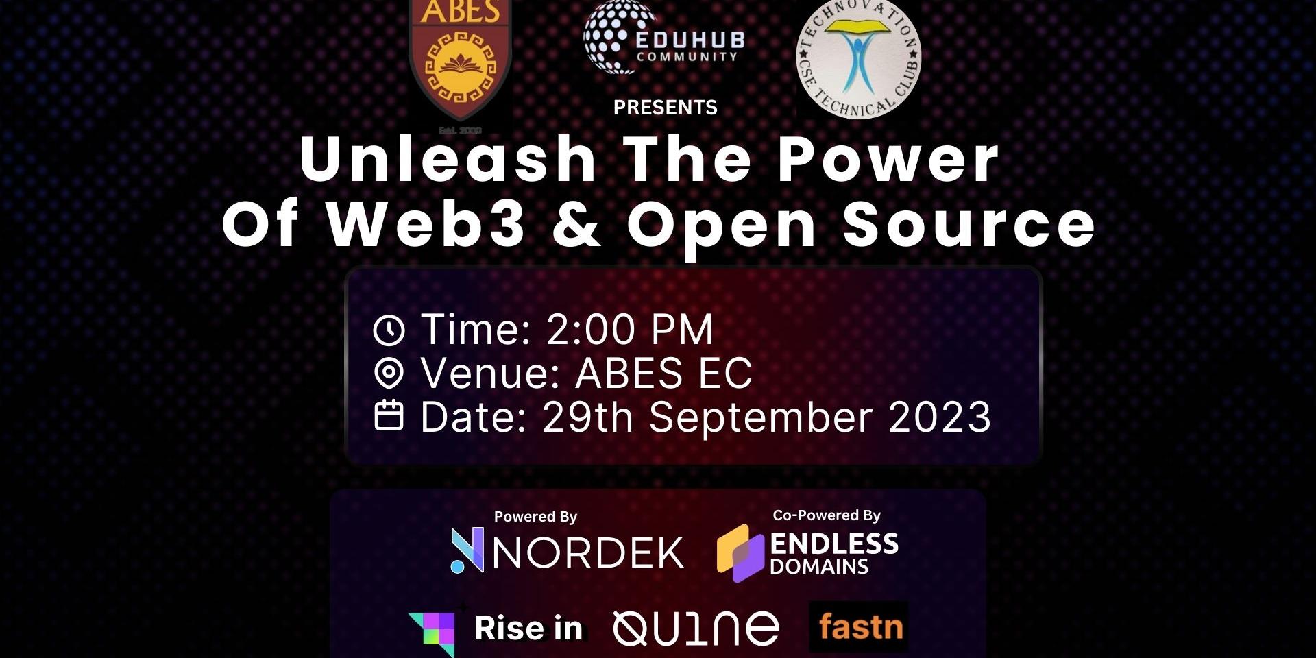Cover Image for Unleash The Power of Web3 & Open Source - ABES Engineering College