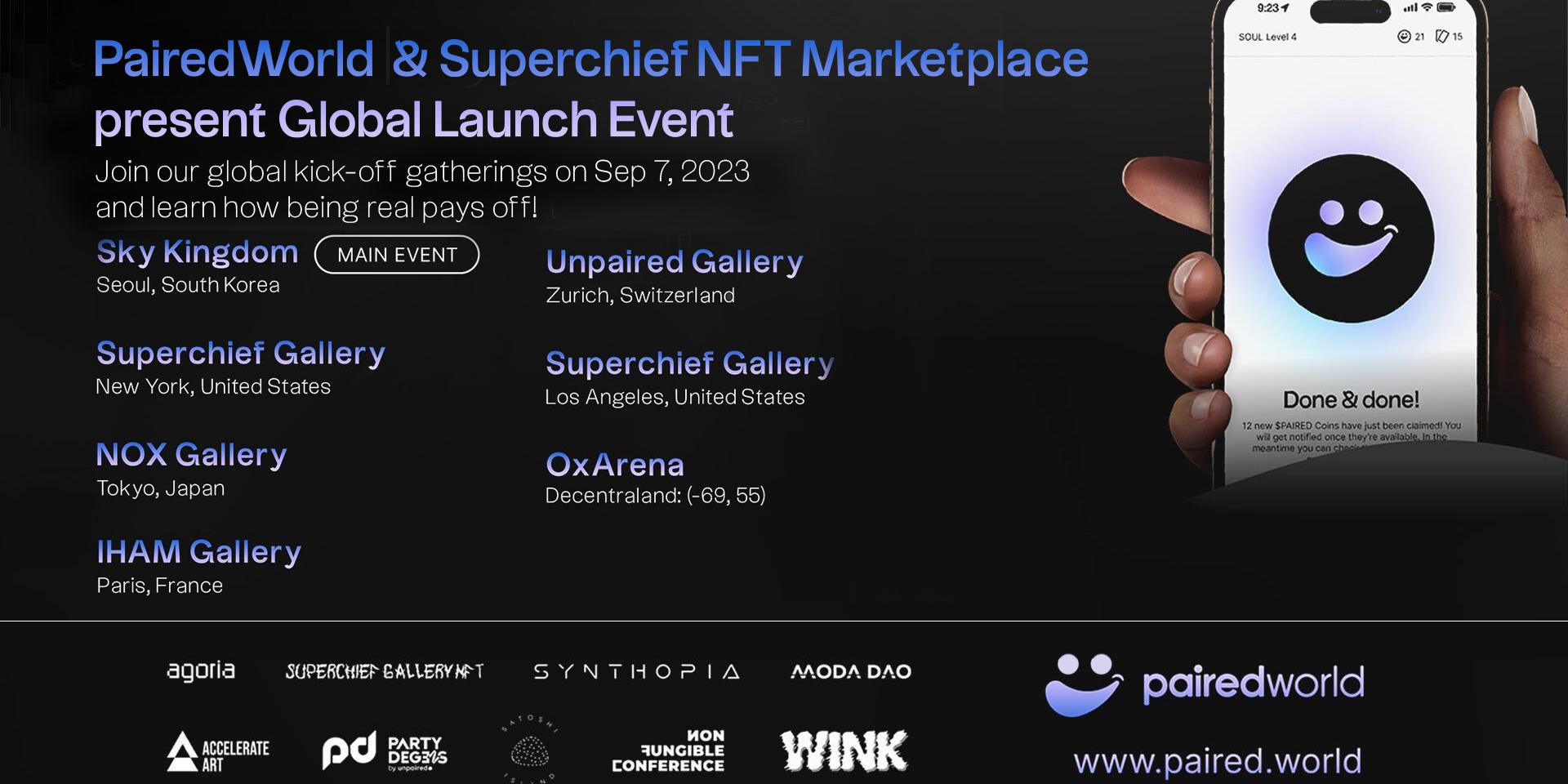 Cover Image for Paired World & Superchief NFT Marketplace present Global Launch Event