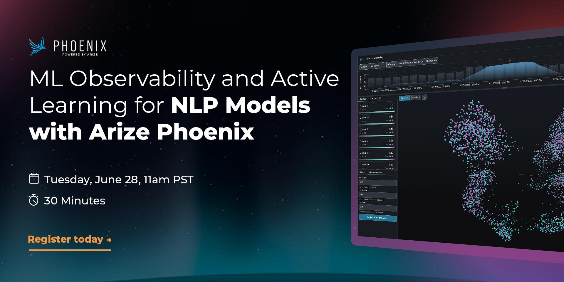 Cover Image for ML Observability and Active Learning for NLP Models with Arize Phoenix