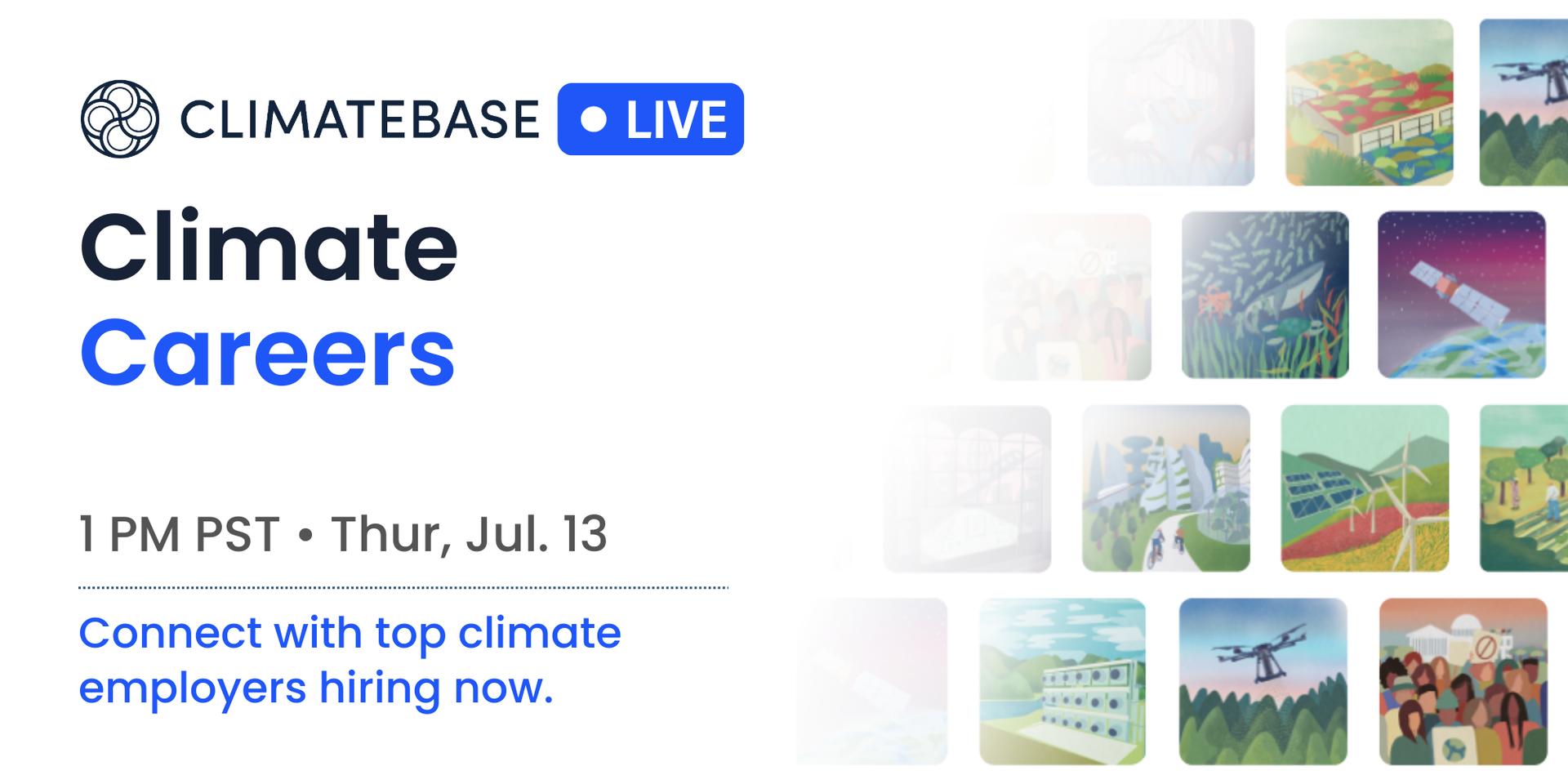 Cover Image for Climatebase LIVE hiring event