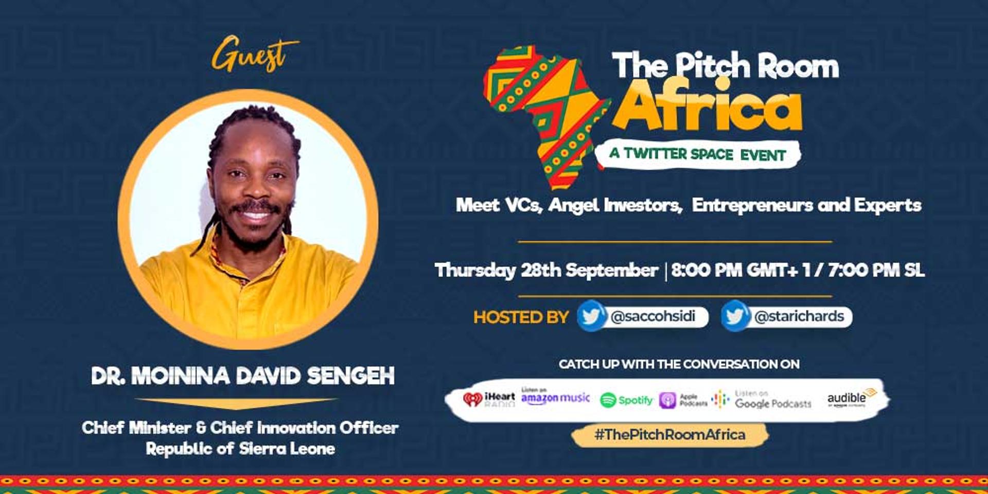Cover Image for #ThePitchRoomAfrica with Guest Dr David Moinina Sengeh