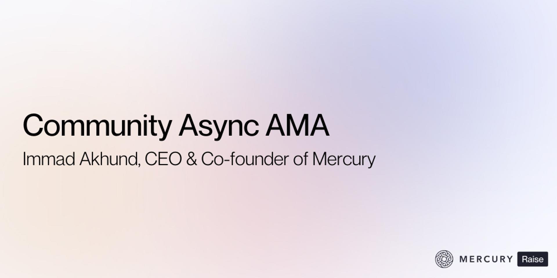Cover Image for Async AMA: Immad Akhund