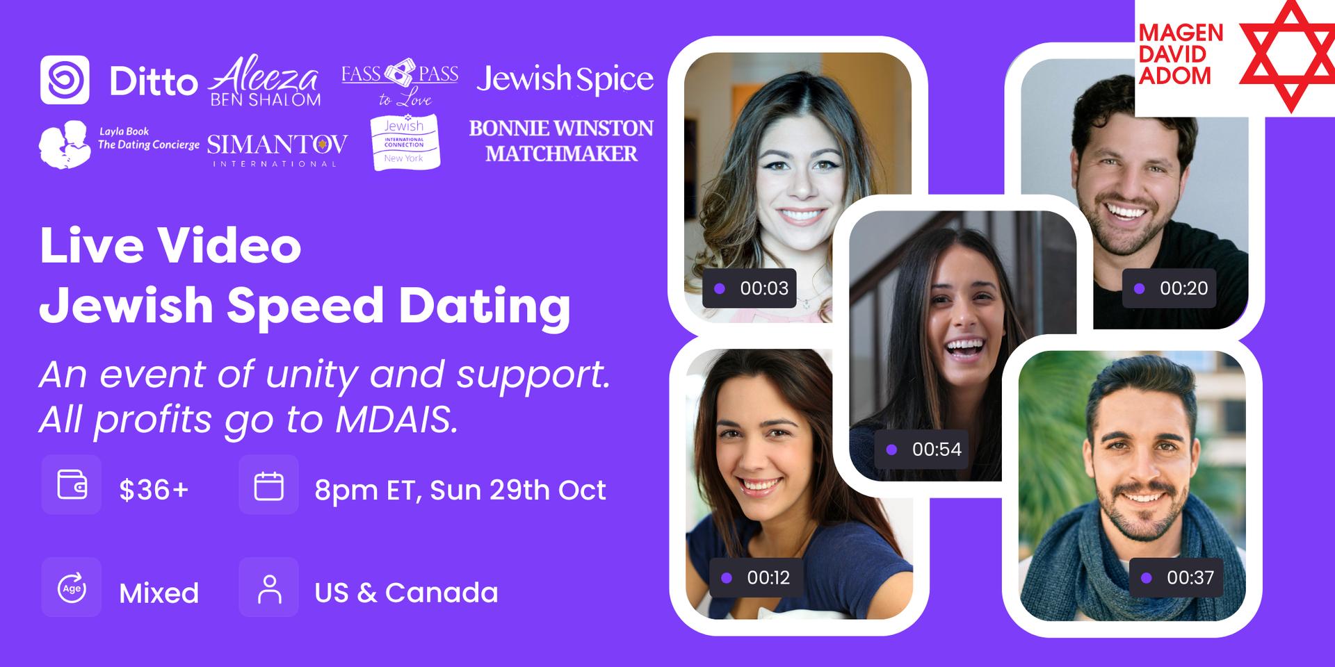 Cover Image for Jewish Video Speed Dating in Support of Israel