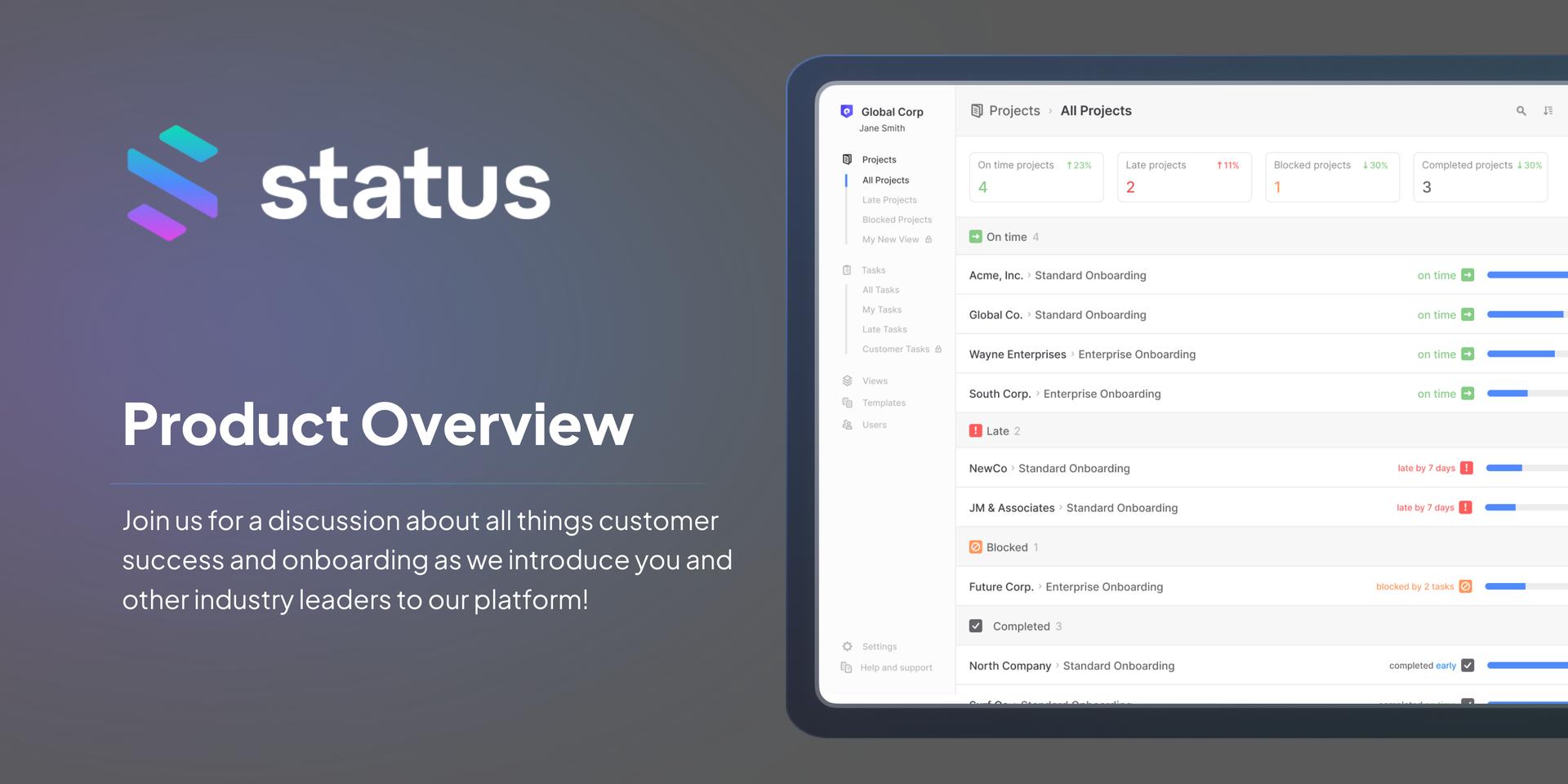 Cover Image for Status Product Overview
