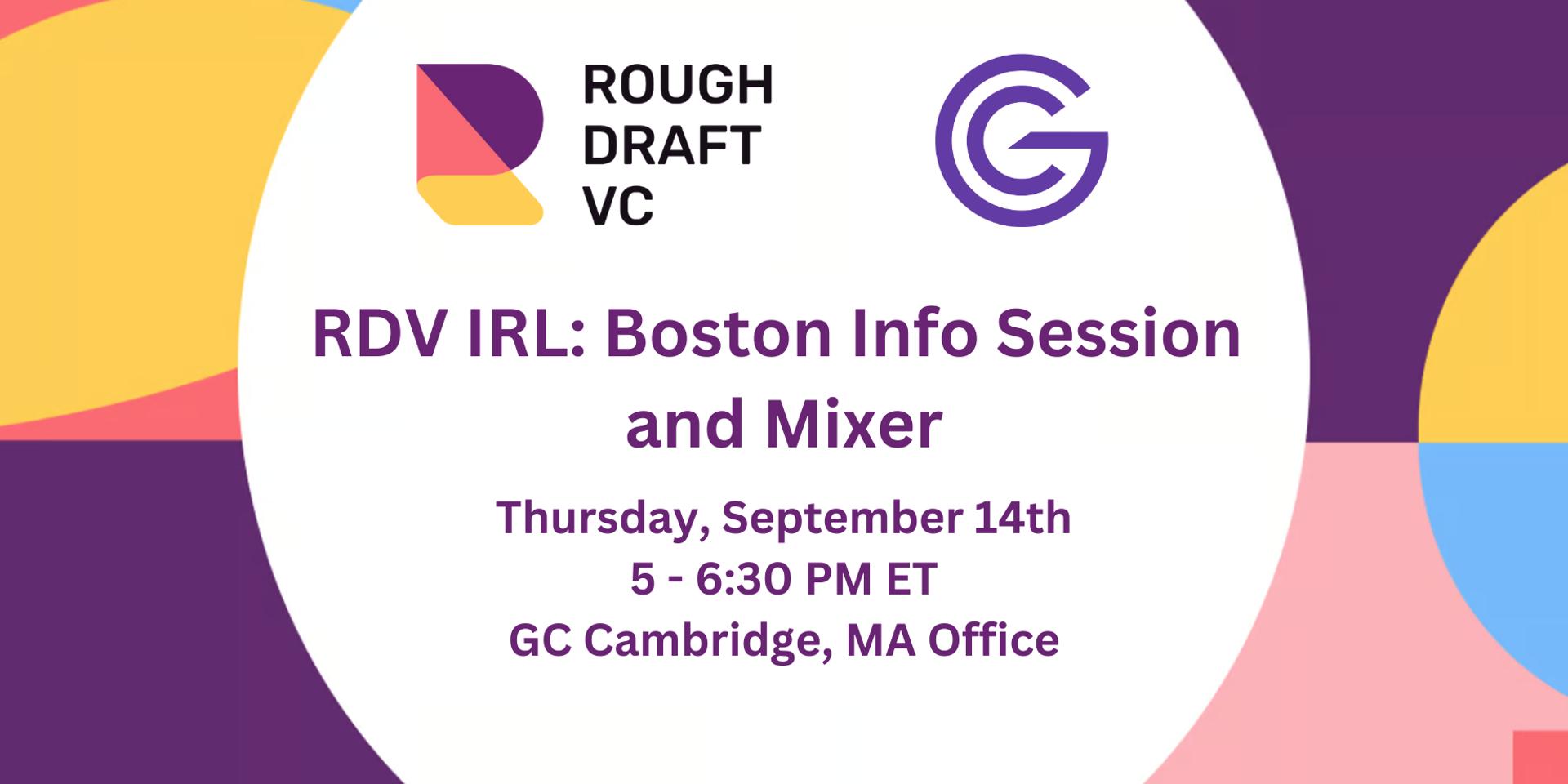 Cover Image for RDV IRL: Boston Info Session and Mixer