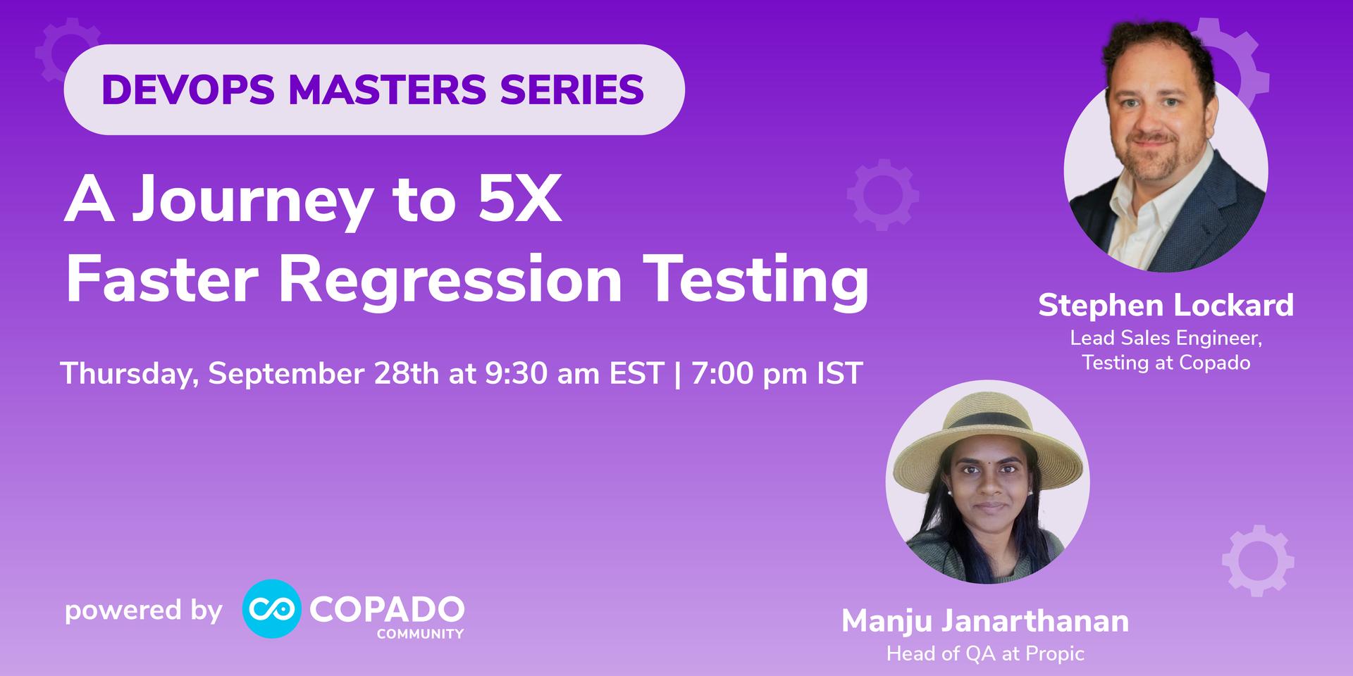 Cover Image for A Journey to 5X Faster Regression Testing