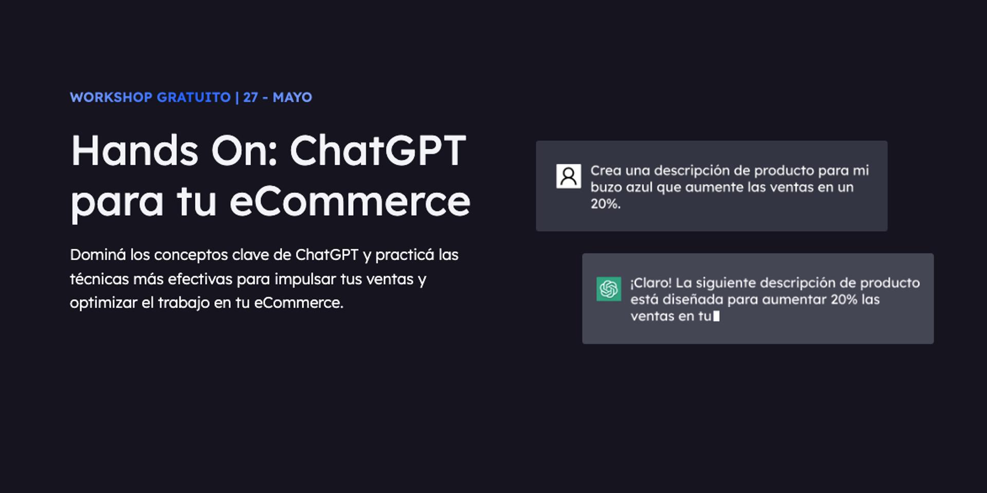 Cover Image for Hands On: ChatGPT para E-Commerce
