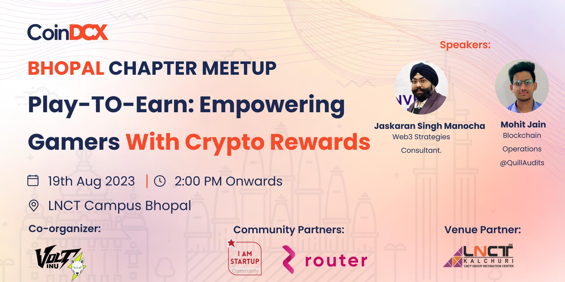 Cover Image for CoinDCX Bhopal Chapter - Empowering Gamers with Crypto Rewards