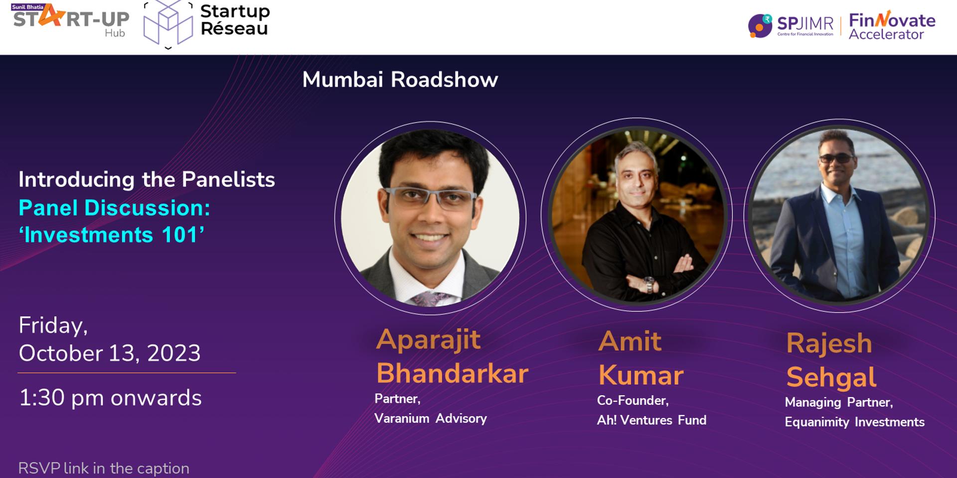 Cover Image for Sunil Bhatia Start-Up Hub Fintech Bootcamp - Mumbai Roadshow