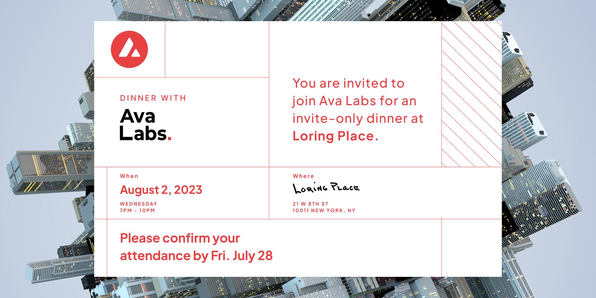 Cover Image for Dinner with Ava Labs