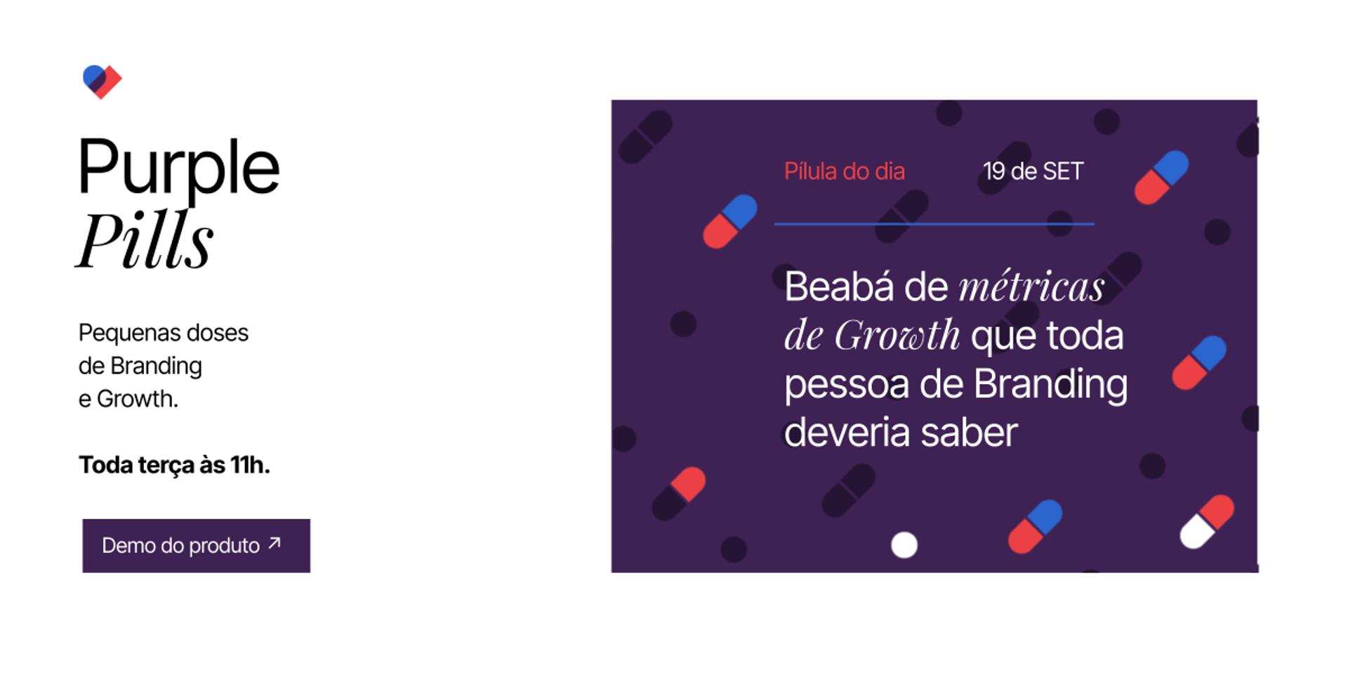 Cover Image for [Purple Pills] Beabá de métricas de Growth que toda pessoa de Branding deveria saber