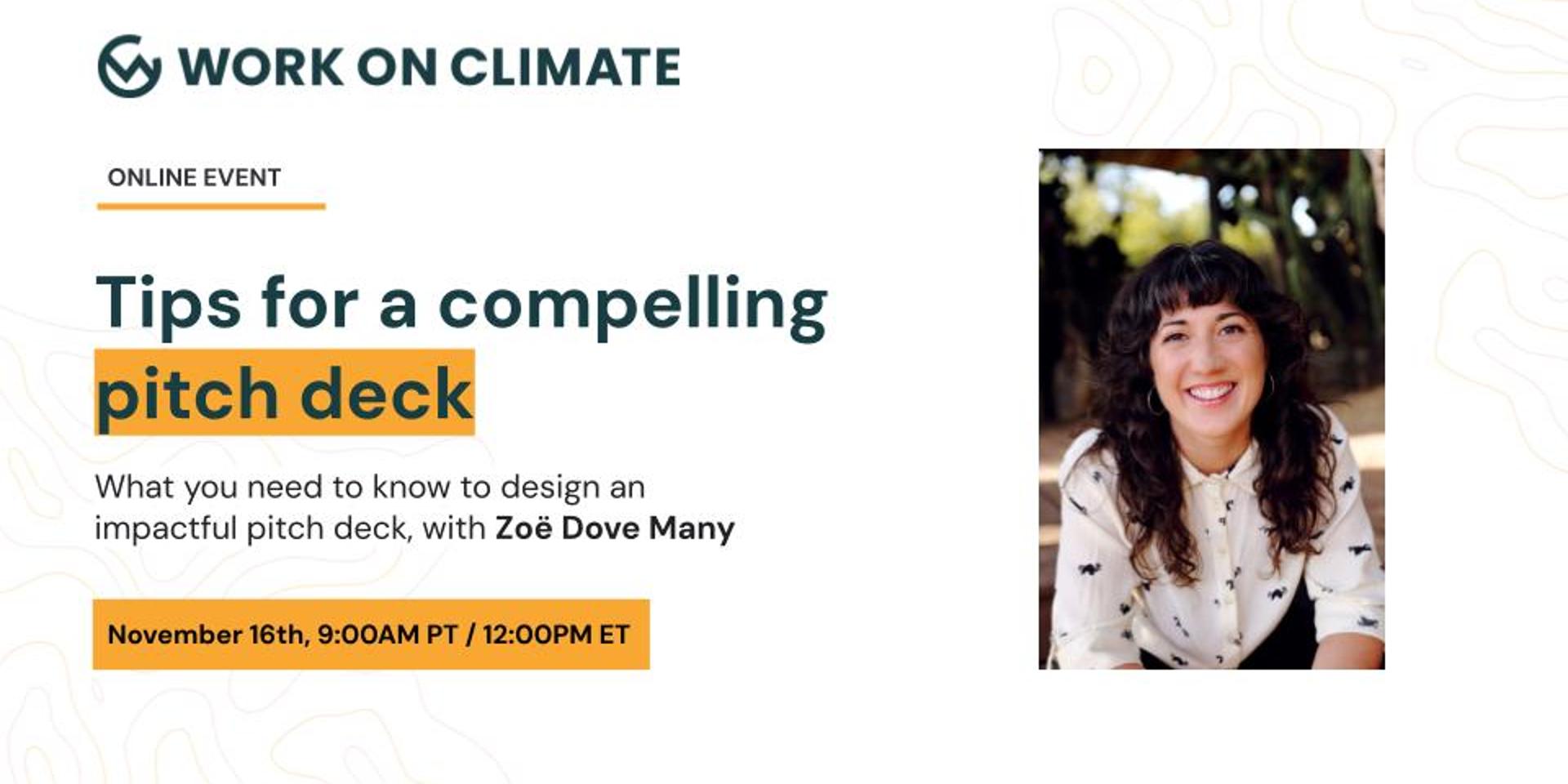Cover Image for Work on Climate: Pitch Deck Workshop