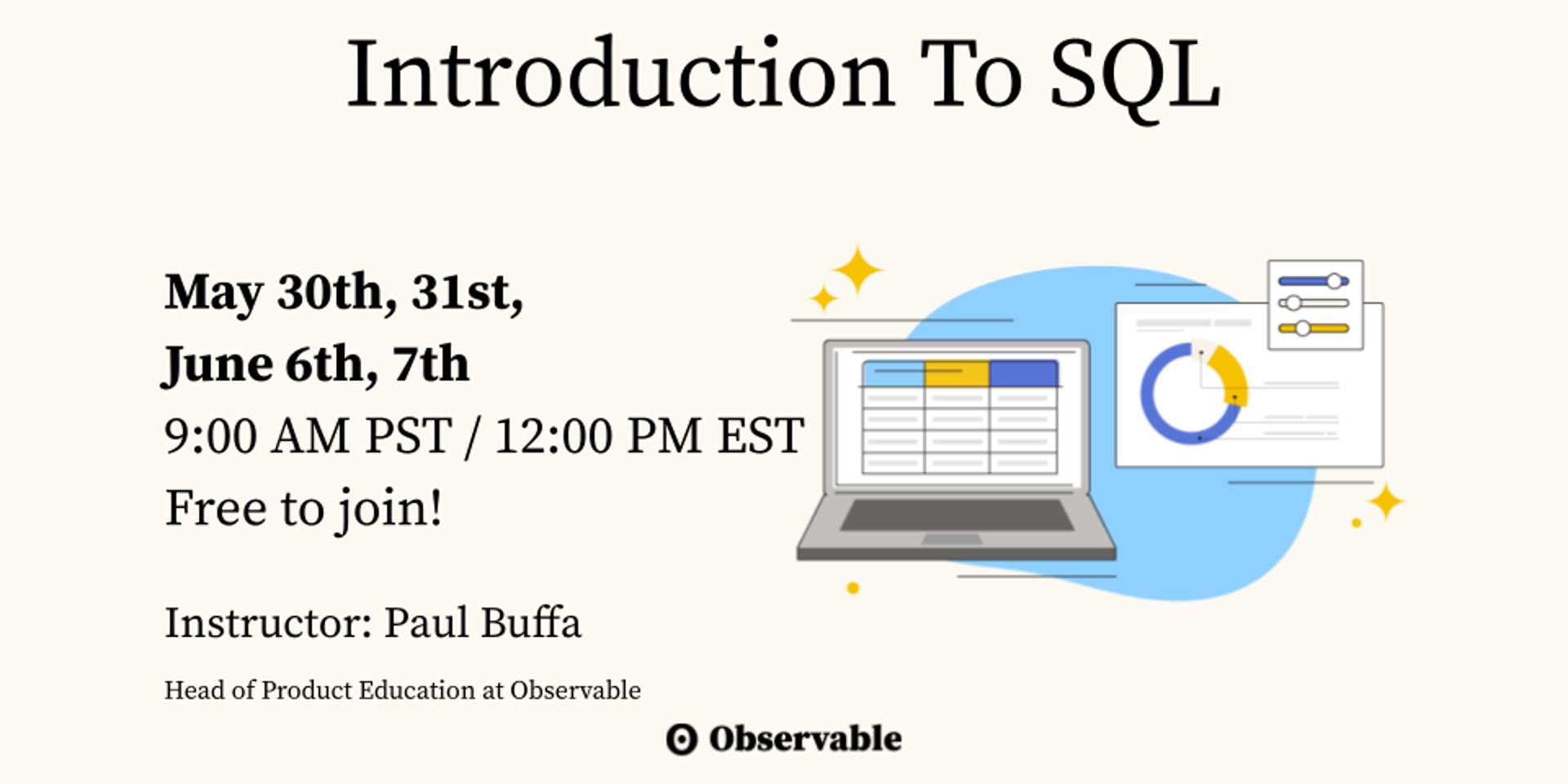 Cover Image for Course: Introduction to SQL