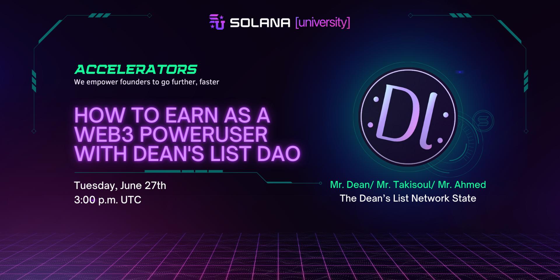Cover Image for How to earn as a Web3 Poweruser with Dean's List DAO