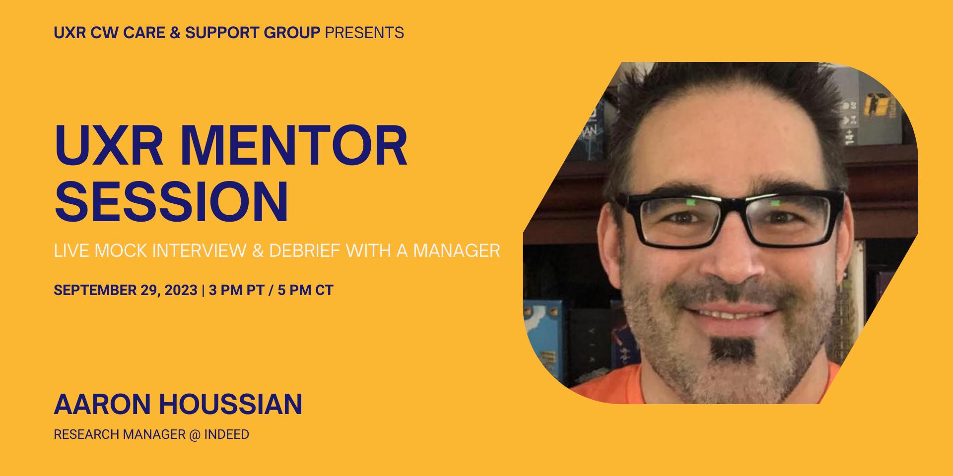 Cover Image for UXR Mentor Session: Live Mock Interview & Debrief