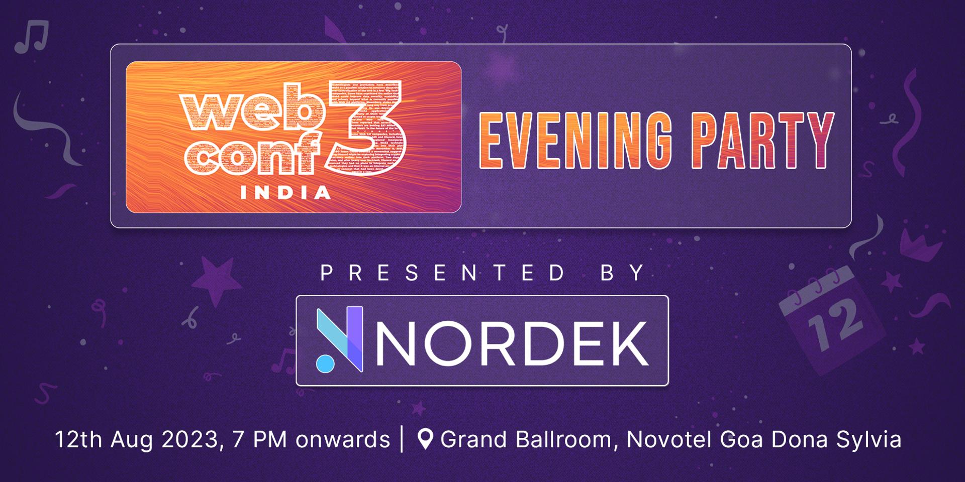 Cover Image for Web3Conf Goa - Evening Party | Presented by NORDEK