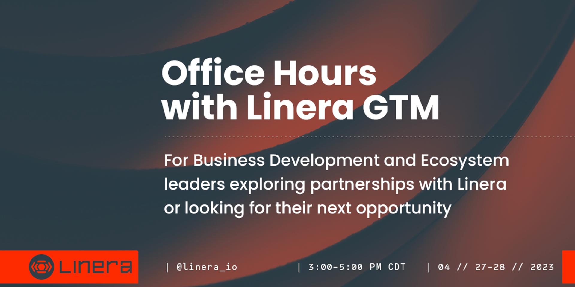 Office Hours with Linera GTM · Luma