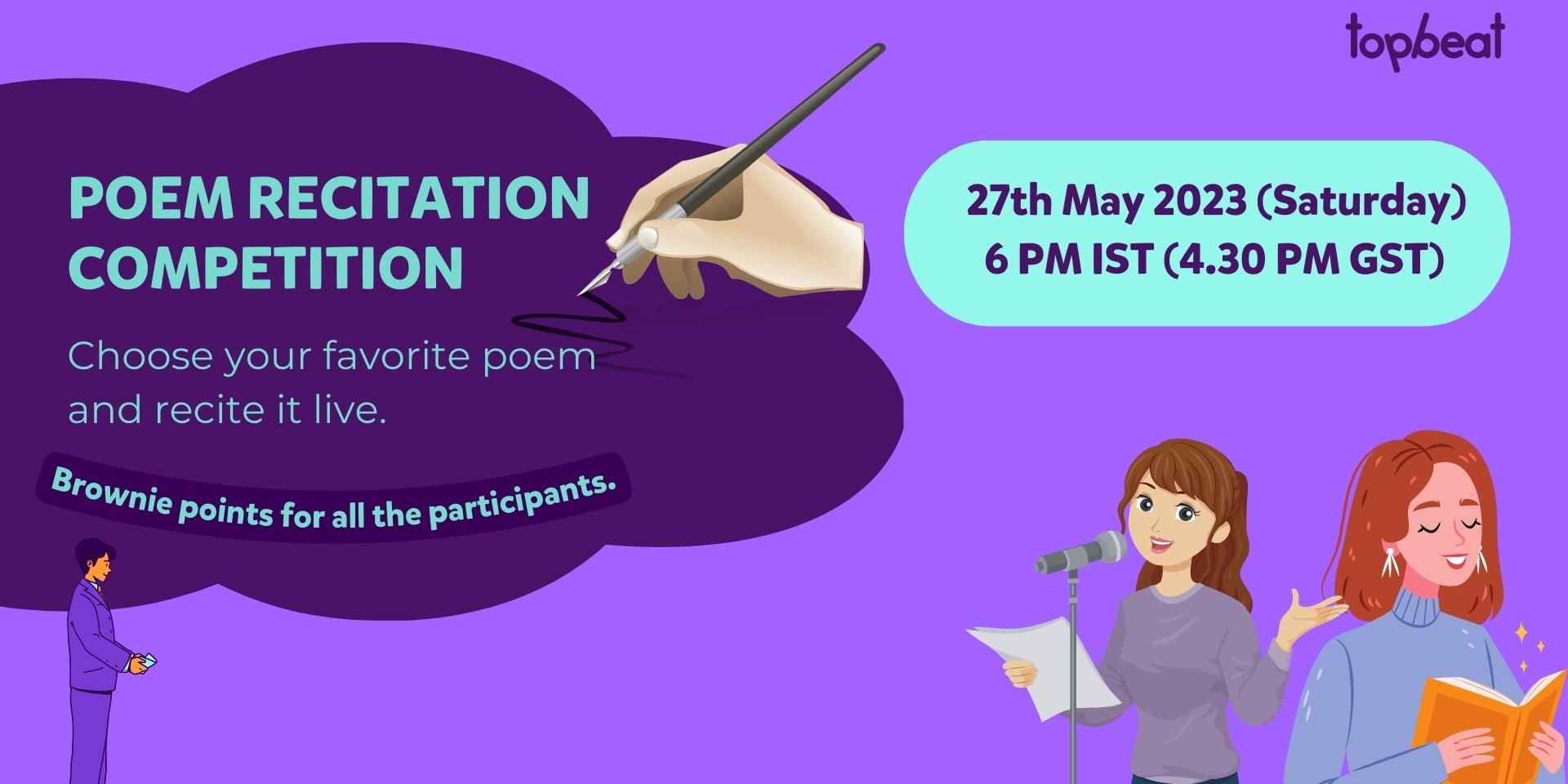 Poem Recitation Competition · Zoom · Luma