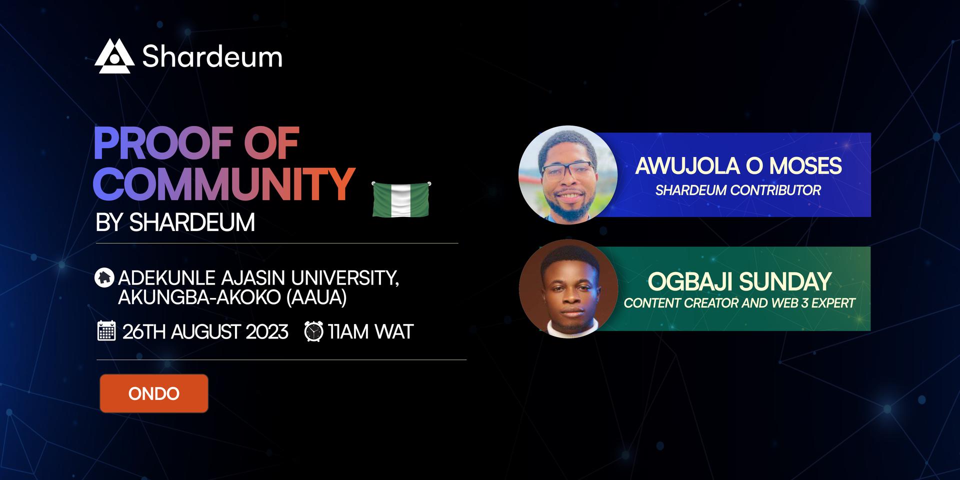 Cover Image for Shardeum Ondo, Nigeria Web3 meetup