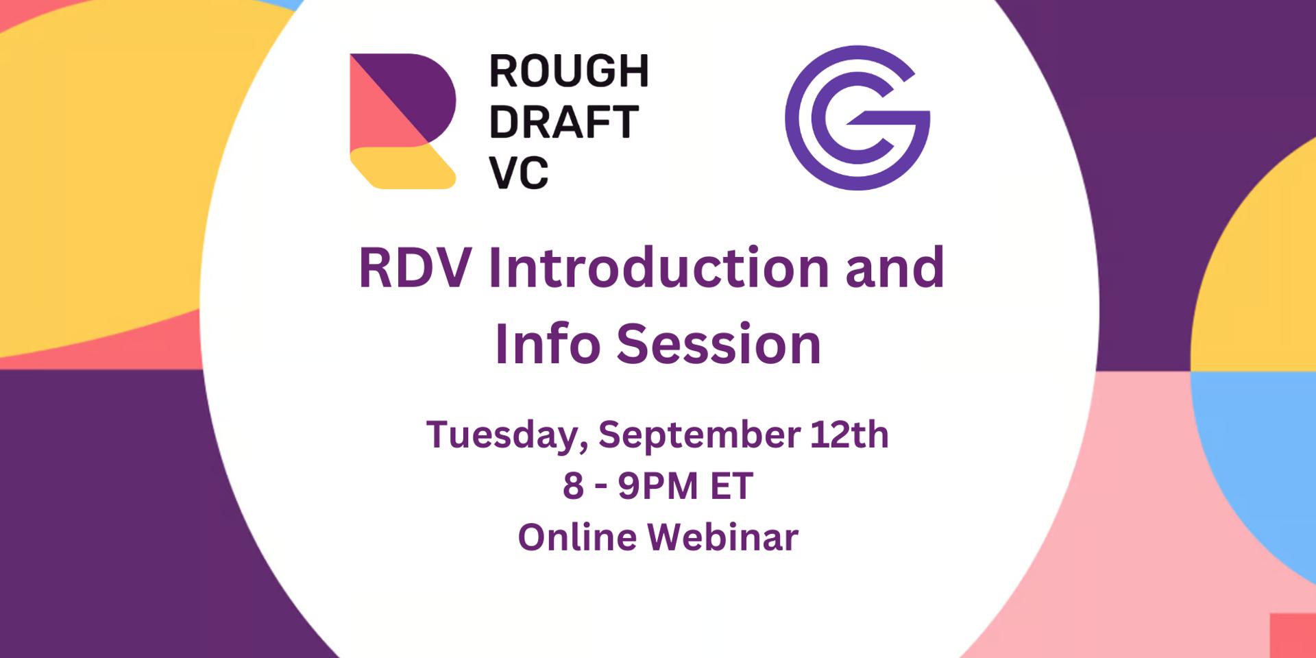 Cover Image for RDV Introduction and Info Session Webinar