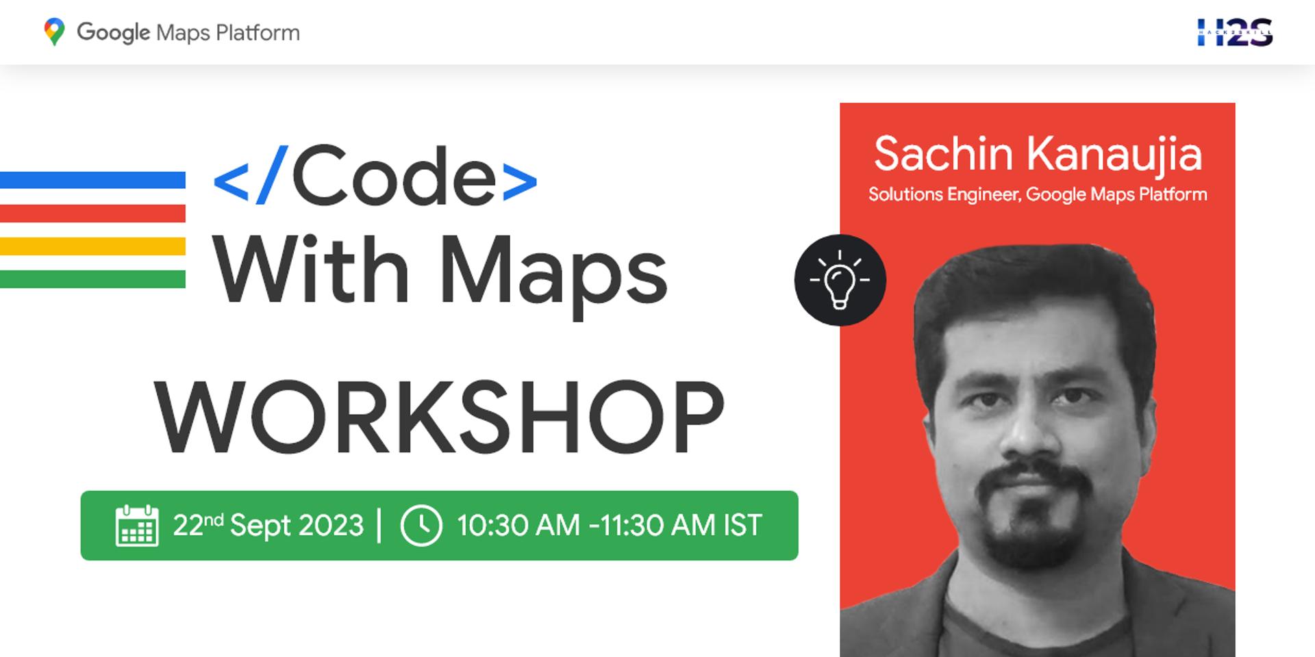 Cover Image for Google Maps Workshop | </Code> with Maps Hackathon