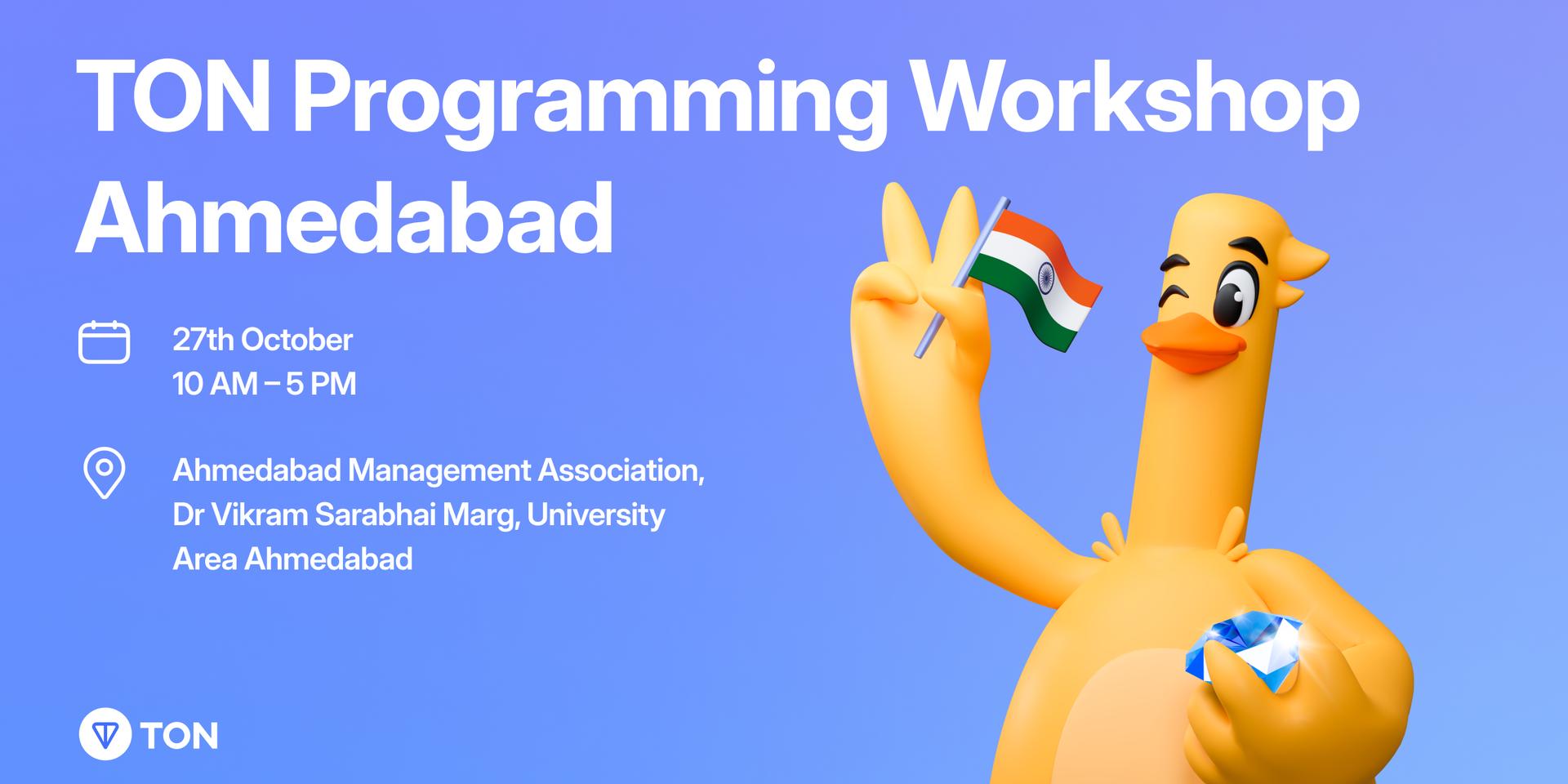 Cover Image for TON Programming Workshop, Ahmedabad