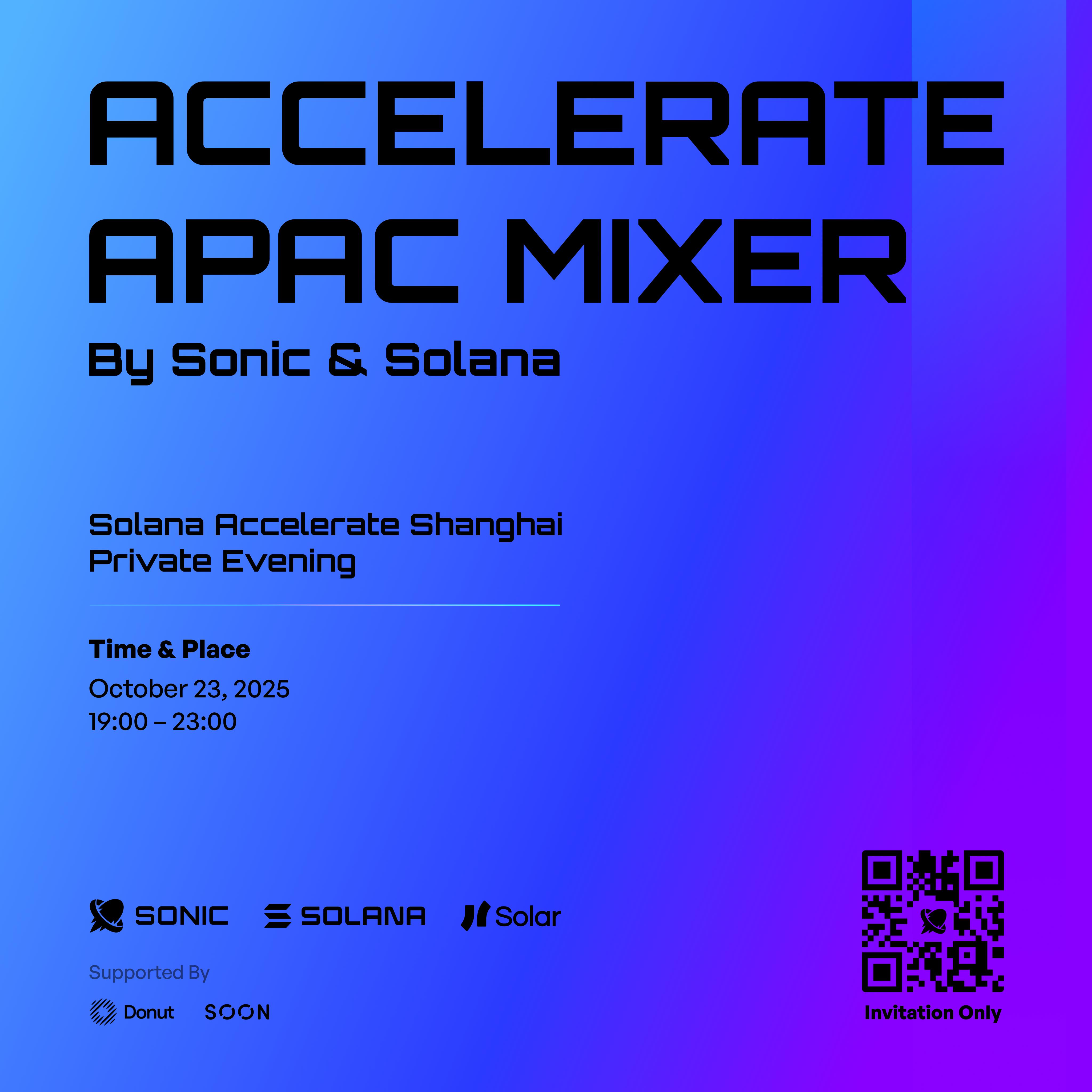 Cover image of Accelerate APAC Mixer by Sonic & Solana