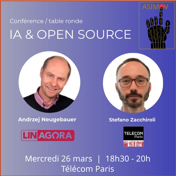 Conférence Asimov n° 4 : Challenges de l'IA Open Source