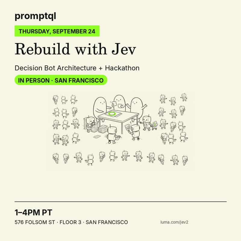 Cover Image for Rebuild With Jev #2: Decision Bot Architecture + Hackathon