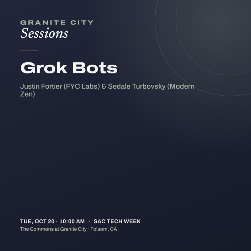 Cover Image for Granite City Sessions: Building Grok Bots for Real Business Workflows
