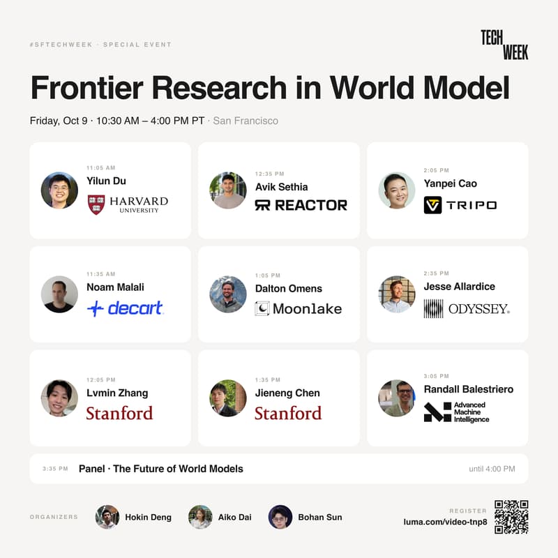 Cover Image for Frontier Research in World Model - #SFTechWeek