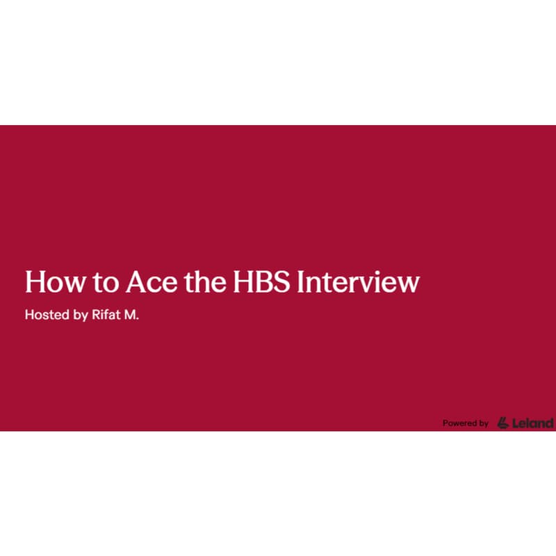 Cover Image for How to Ace the HBS MBA Interview