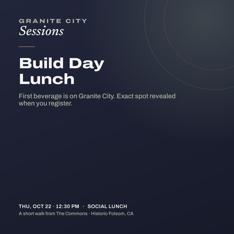 Cover Image for Granite City Sessions: Build Day Lunch