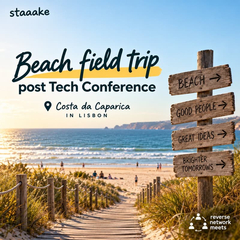Cover Image for Beach Field Trip post Tech/AI Conference. — Reverse Network Meet