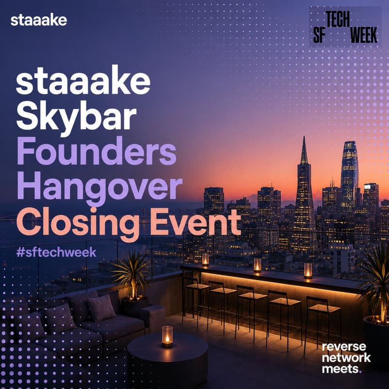 Cover Image for staaake Skybar AI/Tech Founders Hangover Event — Reverse Network Meet