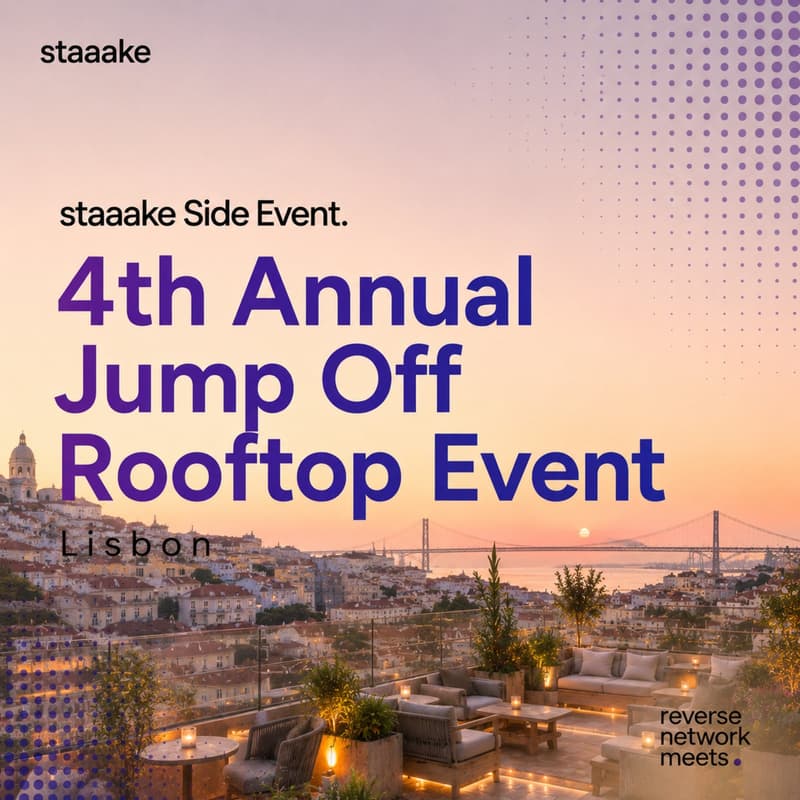 Cover Image for 4th Annual staaake Jump Off Rooftop AI/Tech Event — Reverse Network Meet