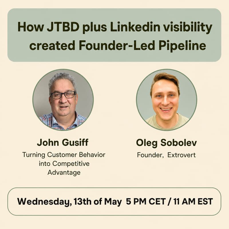 Cover Image for How JTBD plus Linkedin visibility created Founder-Led Pipeline