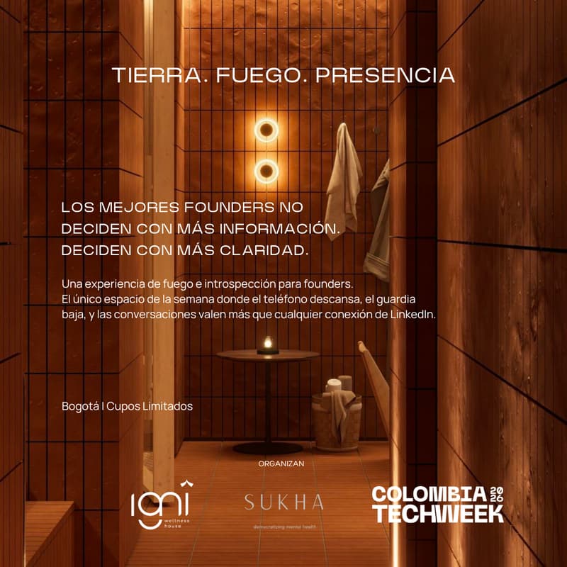 Cover Image for TIERRA, FUEGO, PRESENCIA. Una experiencia inmersiva de bienestar by Sukha Mental Health Tech e IGNÎ Wellness House