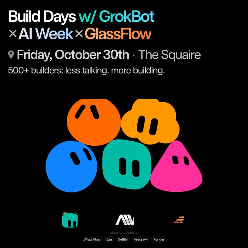 Cover Image for Build Days w/ GrokBot @ AI Week - Oct. 30