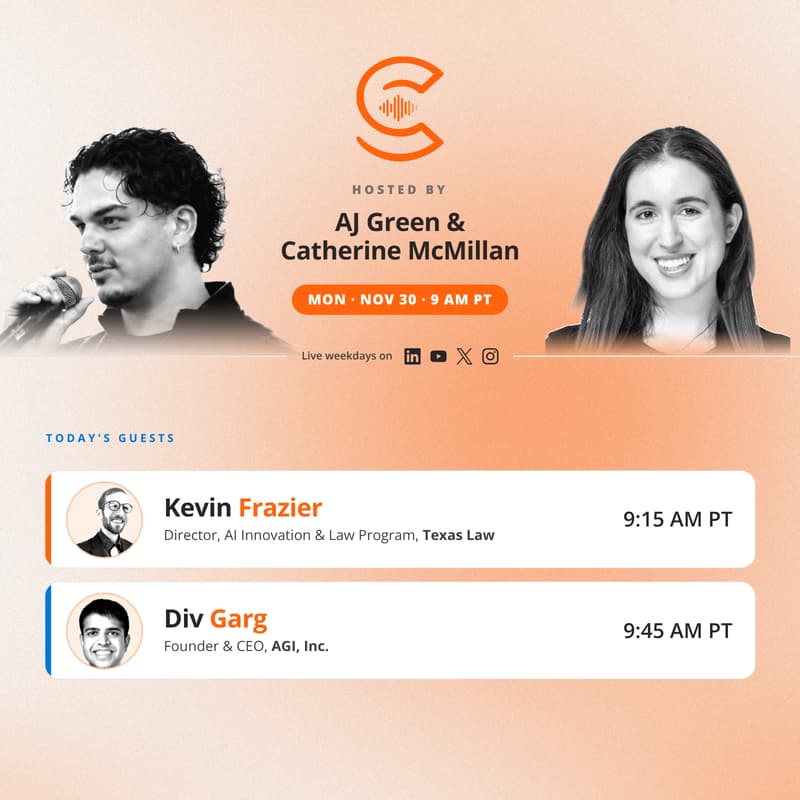 Cover Image for The AI Collective Podcast with AJ & Catherine: Monday, Nov 30