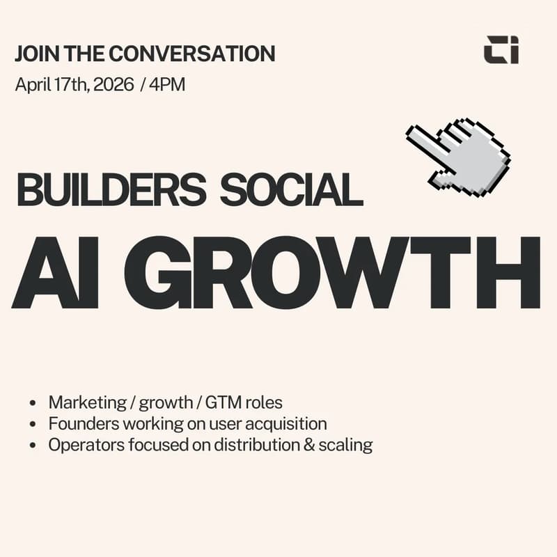 Cover Image for AI Builders Social: What’s Working in AI Growth - Open Registration
