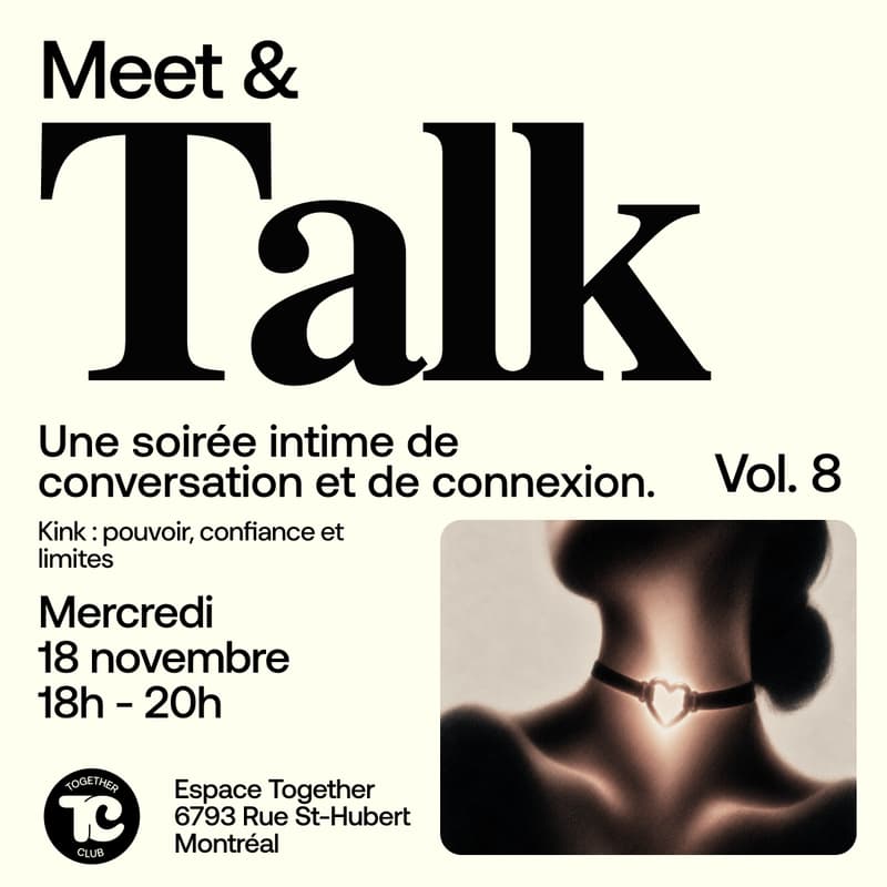 Cover Image for Meet & Talk #8 — Kink : pouvoir, confiance et limites 🖤