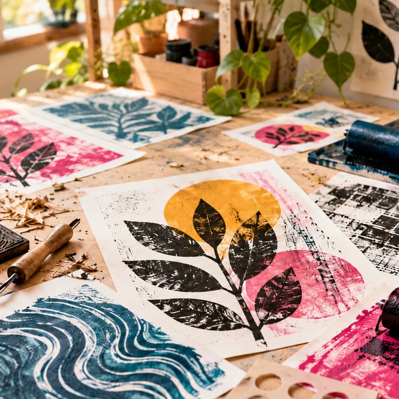 Cover Image for Kreativwerkstatt - Drucken, Probieren, Loslegen mit Nadine Kles