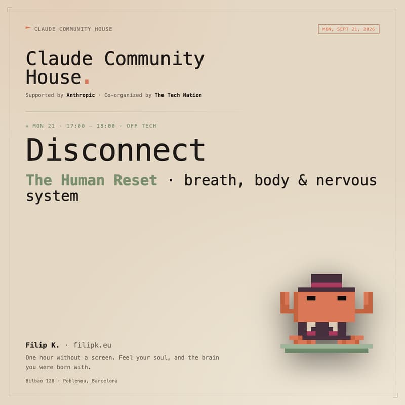 Cover Image for Disconnect · The Human Reset with Filip K.