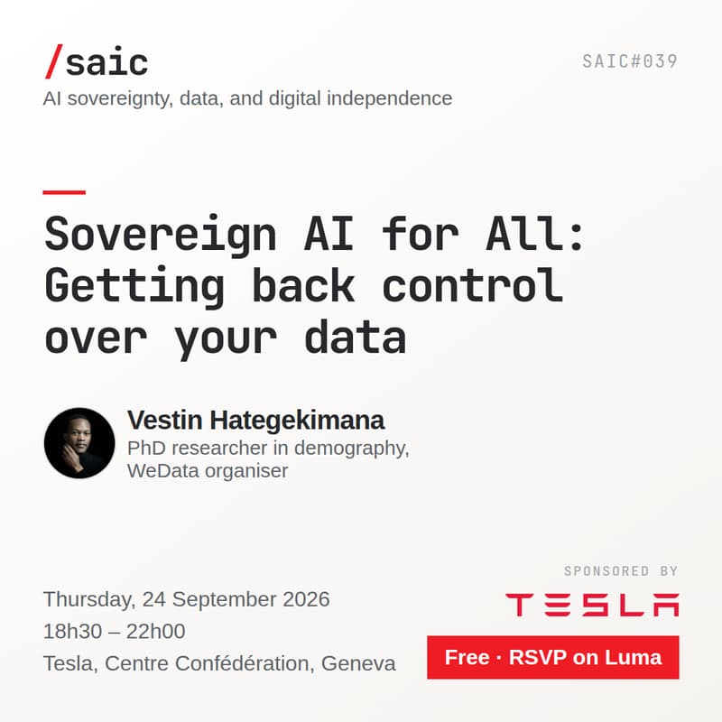 Cover Image for SAIC #039: Sovereign AI for All: Getting back control over your data