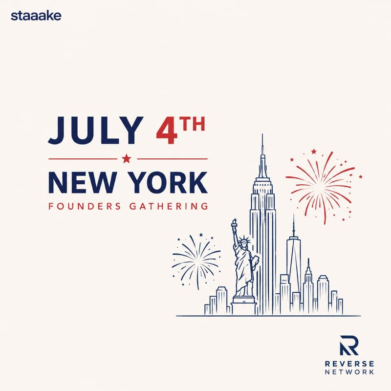 Cover Image for July 4th NY Founders Gathering. — Reverse Network Meet