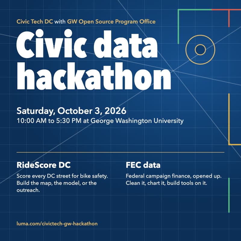 Cover Image for Civic Tech DC x GW OSPO Hackathon: RideScore DC + FEC Data